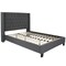 Merrick Lane Chenoa Upholstered Platform Bed with Button Tufted Headboard